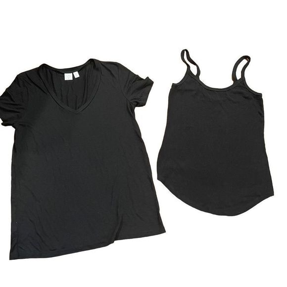 New Bundle of 2 x Nordstrom’s Rack Brands B.P. & Hinge Medium Black Tops - Picture 2 of 5